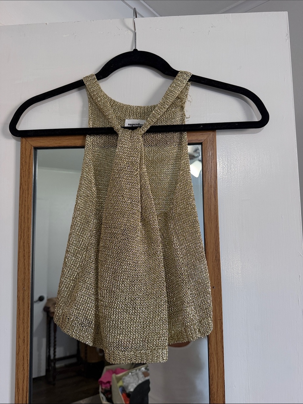 Superdown Marianna halter top gold knit - Picture 5 of 7